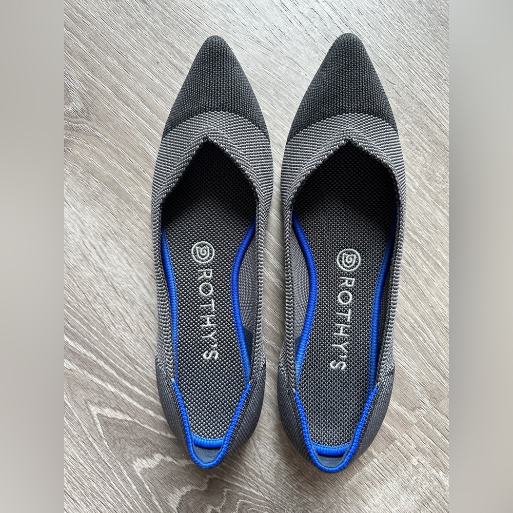 Rothy’s X Nordstrom Smoke Captoe Points - Size 8 - EUC